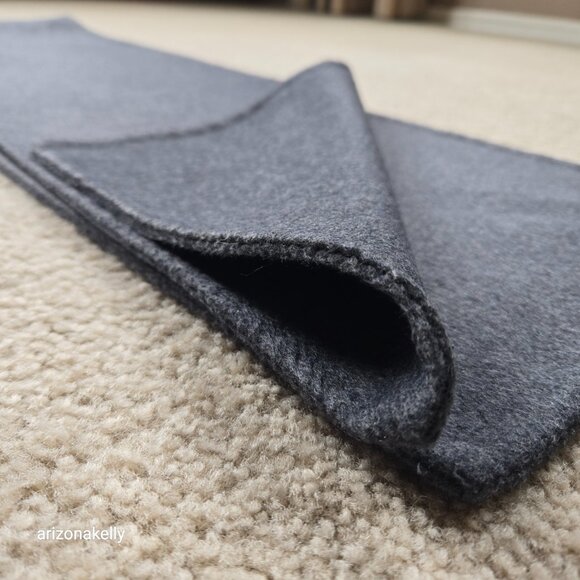 Wool Cashmere Grey Woven Scarf--Possibly Toteme - Picture 6 of 14